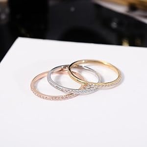 Amazon | [UNI STONE] 指輪 サージカルステンレス 幅1.5mm